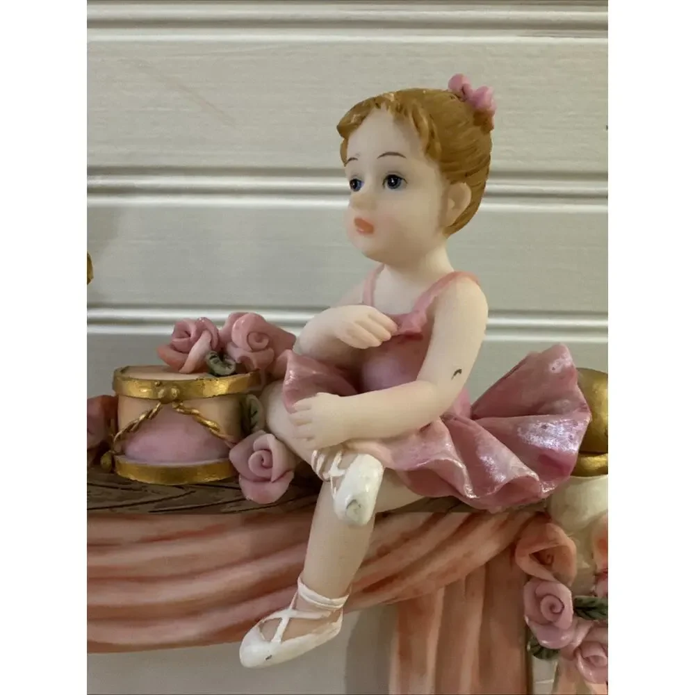 Vintage Montefiori Collection Italian 3D Resin Ballerina Picture Frame Pink Rose